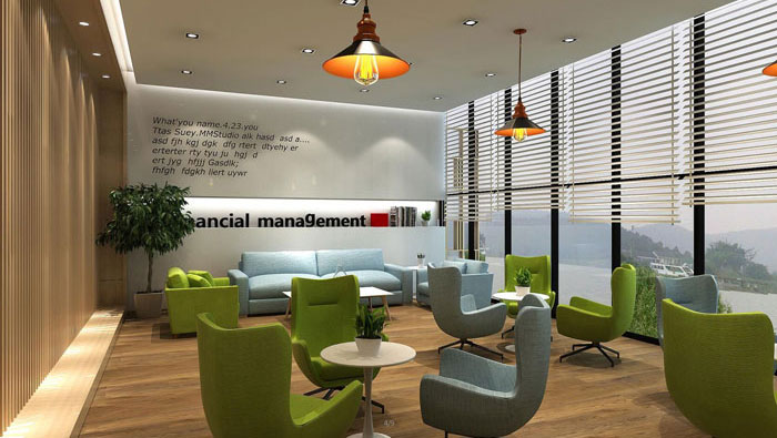 小型金融公司办公室装修设计效果图