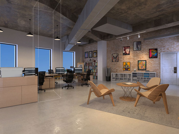 200平方创业公司办公室装修设计案例